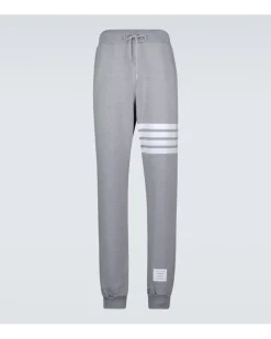 Jogginghose 4-Bar aus Baumwolle Grau