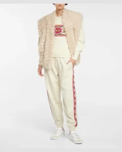 Jogginghose Ekira aus Jacquard-Strick Weiß