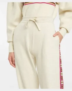 Jogginghose Ekira aus Jacquard-Strick Weiß