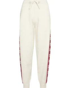 Jogginghose Ekira aus Jacquard-Strick Weiß