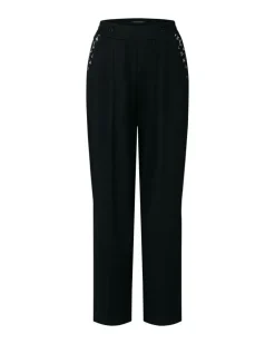 Jogginghose mit weitem Bein und Monogram-Detail Black