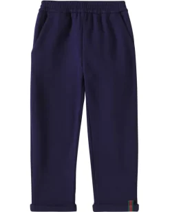 Jogginghose Web Stripe aus Baumwoll-Jersey Blau