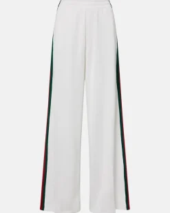 Jogginghose Web Stripe aus Jersey Weiß
