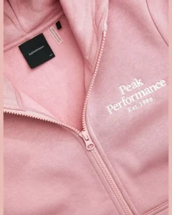 Jr Original Zip Hood Kapuzensweatshirtjacke rosa