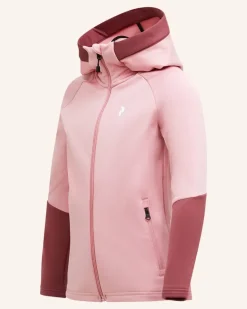 Jr Rider Essentials Midlayer Zip Hood Fleecejacke rosa