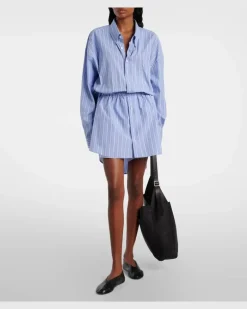 Jumpsuit aus Baumwollpopeline Blau