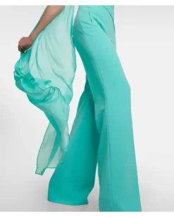 Jumpsuit aus Cady Blau