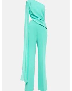 Jumpsuit aus Cady Blau