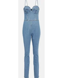 Jumpsuit aus Denim Blau