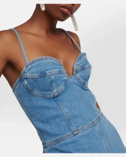 Jumpsuit aus Denim Blau