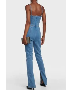 Jumpsuit aus Denim Blau