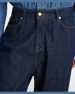 Jumpsuit aus Denim Blau
