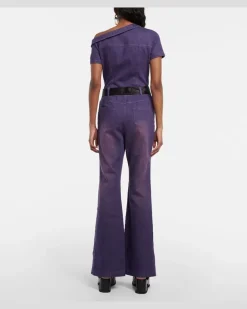 Jumpsuit aus Denim Violett