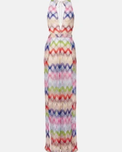 Jumpsuit aus Häkelstrick Multicolor