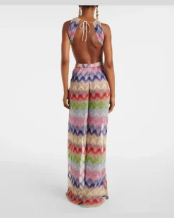 Jumpsuit aus Häkelstrick Multicolor