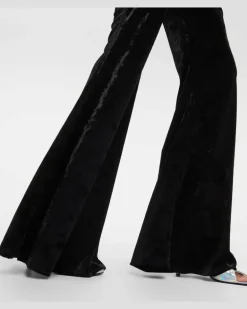 Jumpsuit aus Samt Schwarz