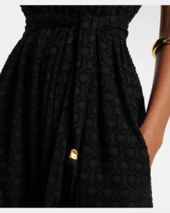 Jumpsuit aus Seiden- und Baumwoll-Jacquard Schwarz