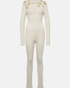 Jumpsuit aus Seide Weiß