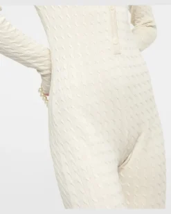 Jumpsuit aus Seide Weiß