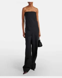 Jumpsuit aus Wolle Schwarz