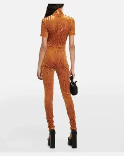 Jumpsuit Benton aus Devoré Orange