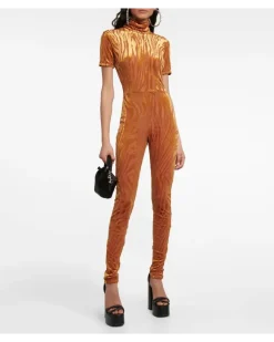 Jumpsuit Benton aus Devoré Orange