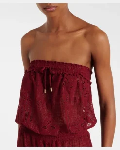Jumpsuit Viv aus Spitze Burgunderrot