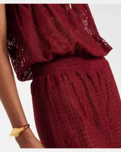 Jumpsuit Viv aus Spitze Burgunderrot