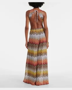 Jumpsuit Wave aus Häkelstrick Multicolor