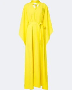 Kaftan Arizona aus Crêpe Cady Gelb
