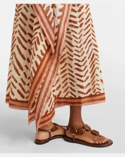 Kaftan aus Baumwolle Weiß