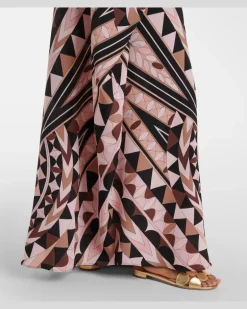 Kaftan aus Crêpe de Chine Manuba aus Seide Rosa