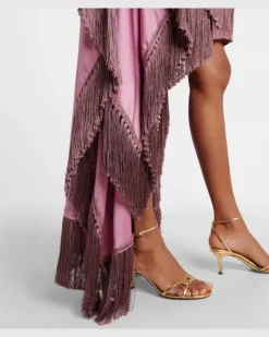 Kaftan aus Satin Rosa