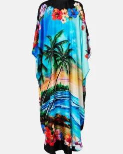 Kaftan aus Seide Multicolor