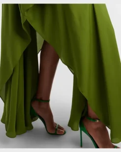Kaftan aus Seiden-Georgette GrüN