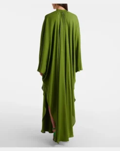 Kaftan aus Seiden-Georgette GrüN