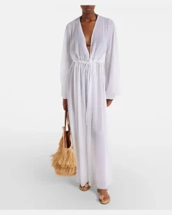 Kaftan Betty Weiß