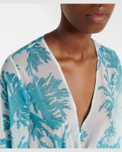 Kaftan Chloe aus Georgette Weiß