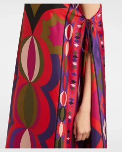 Kaftan Collane aus Seide Multicolor