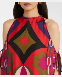 Kaftan Collane aus Seide Multicolor