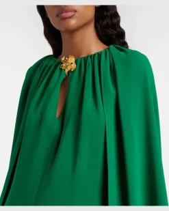 Kaftan Cyclamen aus Georgette GrüN