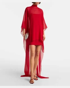 Kaftan Fini aus Seide Rot