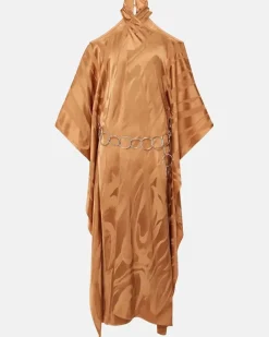 Kaftan Mambo Psychedelia aus Satin Braun