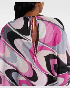 Kaftan Onde aus Baumwollmusselin Schwarz