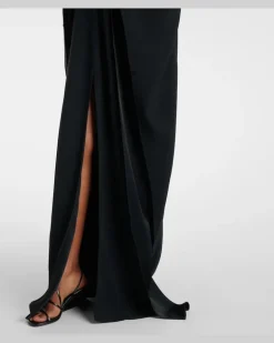 Kaftan OOO aus Crêpe-Cady Schwarz