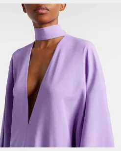 Kaftan OOO aus Crêpe Violett