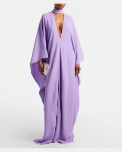 Kaftan OOO aus Crêpe Violett