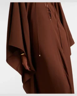 Kaftan Sahara aus Crêpe Braun
