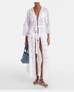 Kaftan Talitha aus Baumwolle Weiß