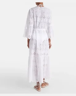Kaftan Talitha aus Baumwolle Weiß